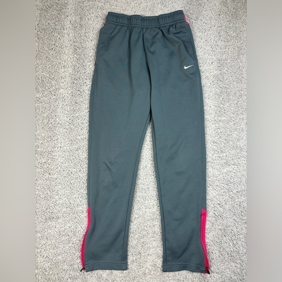 Nike Pants Girls Large Activewear Loungewear Pockets Sports Athletic Play Zip Up - Picture 1 of 6